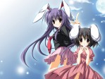 Touhou Reisen Udongein Inaba Tewi Inaba Tierohren Hasenohren Bunny Bunnygirl Nacht Mond