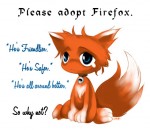 Firefox Fuchs Please adopt traurige Augen weisser Hintergrund weißer