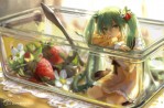 Vocaloid, Miku Hatsune, Essen, Erdbeere